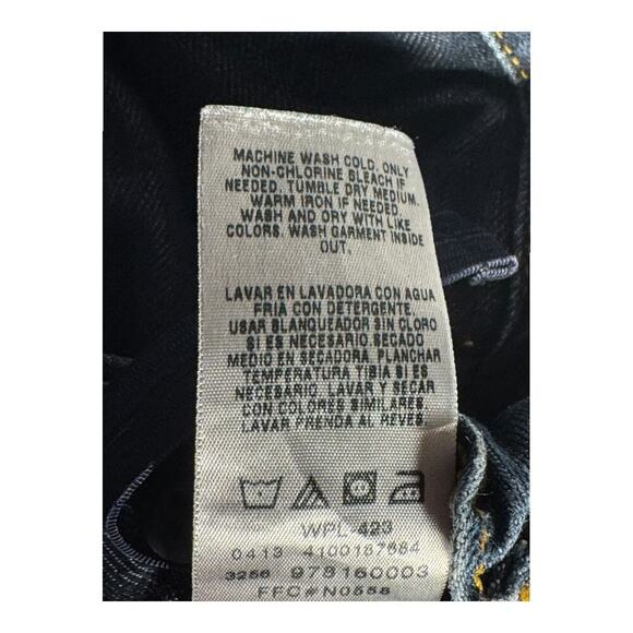 Levi's‎ Boys Size 10 Slim Straight Fit Jeans Dark Blue Denim - Picture 6 of 6